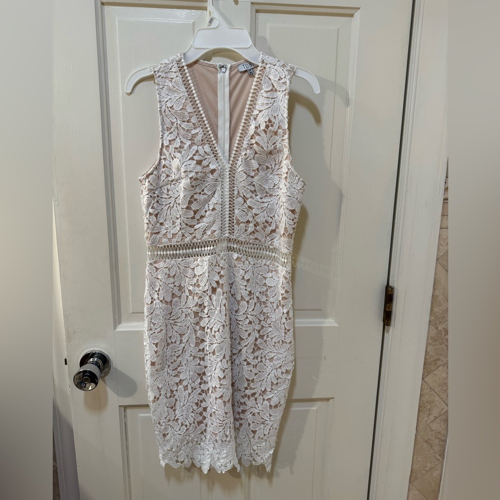 Tobi White Lace Bodycon Dress